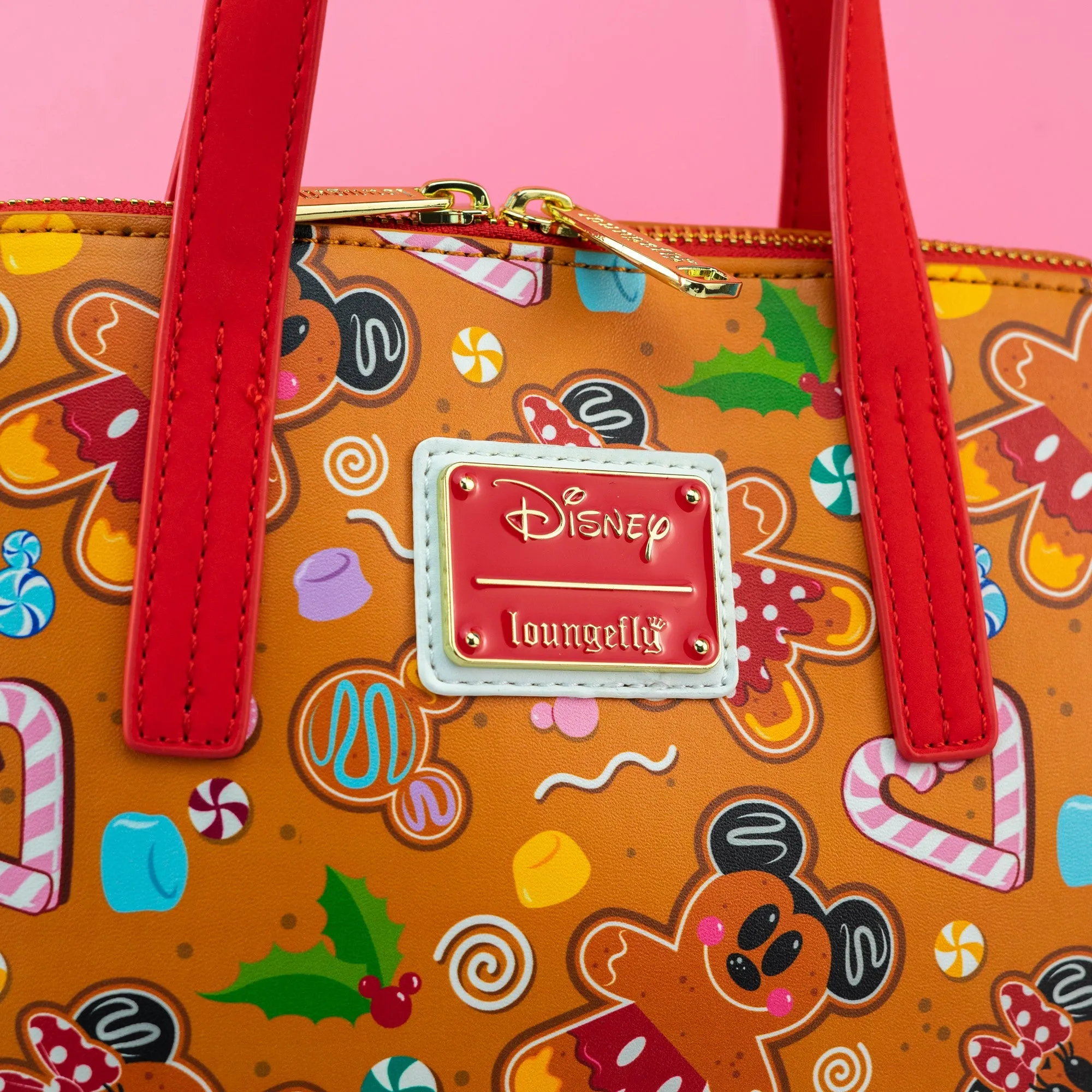 Loungefly x Disney Christmas Gingerbread All Over Print Crossbody Bag