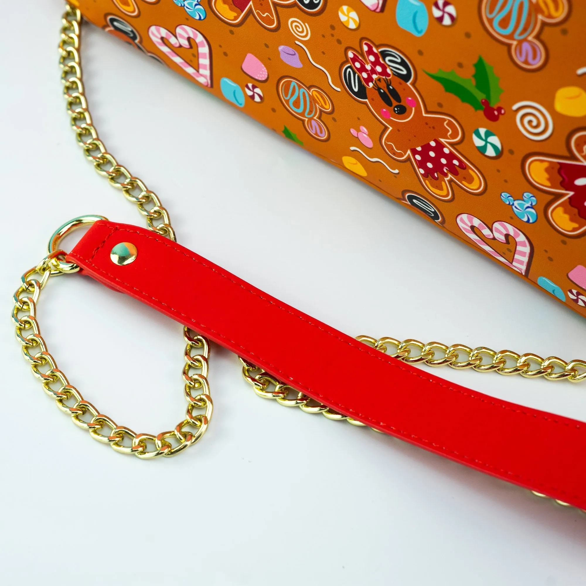 Loungefly x Disney Christmas Gingerbread All Over Print Crossbody Bag