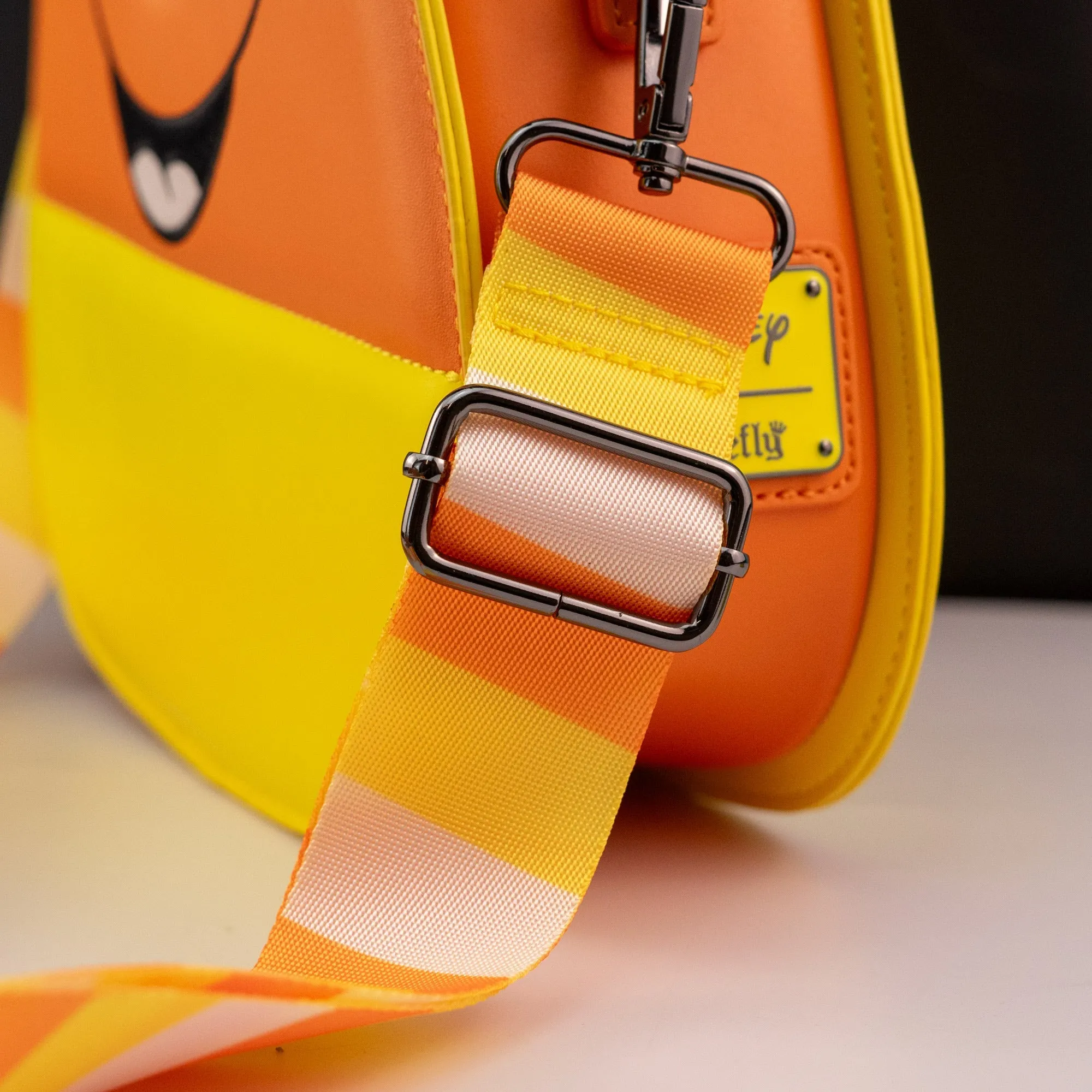 Loungefly x Disney Mickey and Minnie Mouse Candy Corn Crossbody Bag