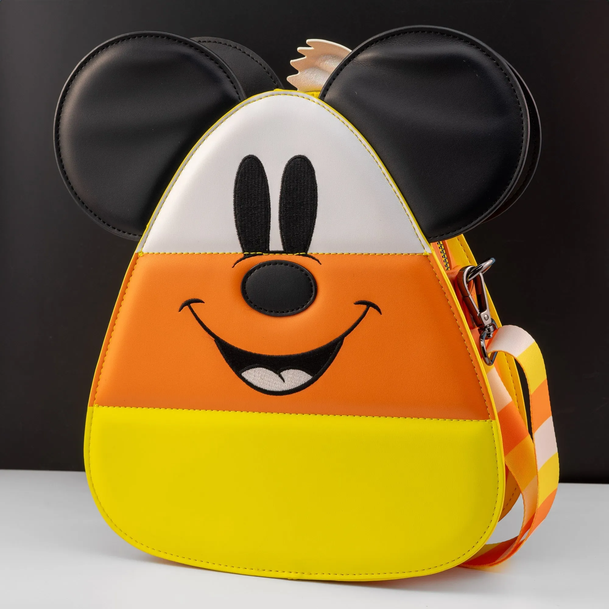 Loungefly x Disney Mickey and Minnie Mouse Candy Corn Crossbody Bag