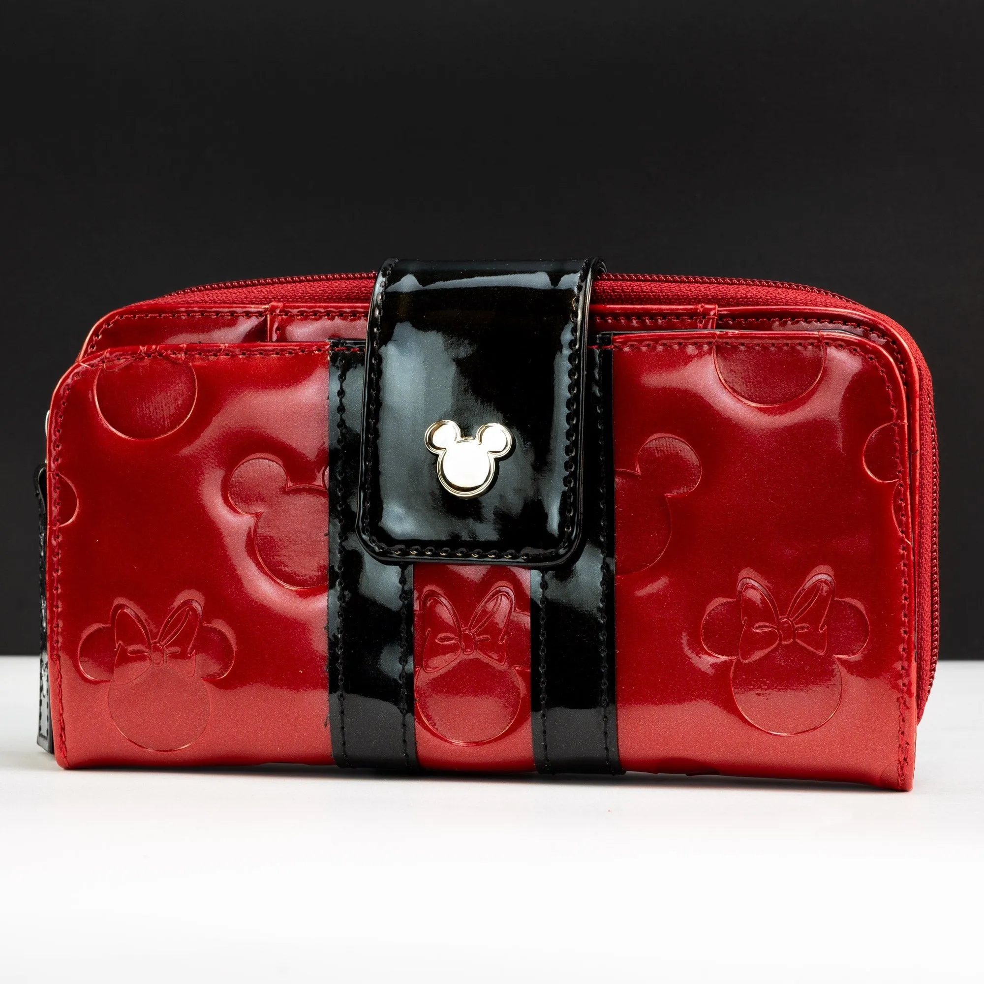 Loungefly x Disney Mickey and Minnie Mouse Red Silhouettes Wallet