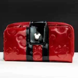 Loungefly x Disney Mickey and Minnie Mouse Red Silhouettes Wallet