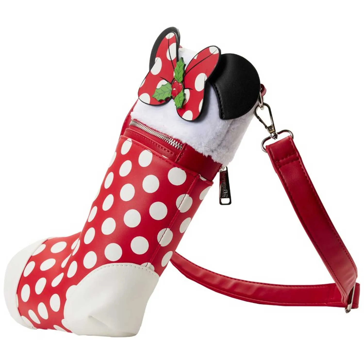 Loungefly x Disney Minnie Christmas Stocking Crossbody Bag