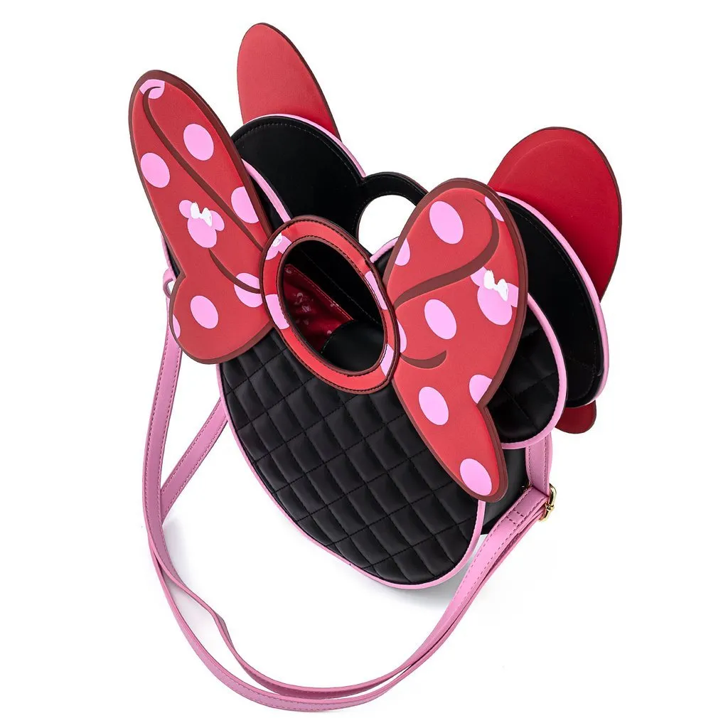 Loungefly x Disney Minnie Mouse Quilted Head Handbag