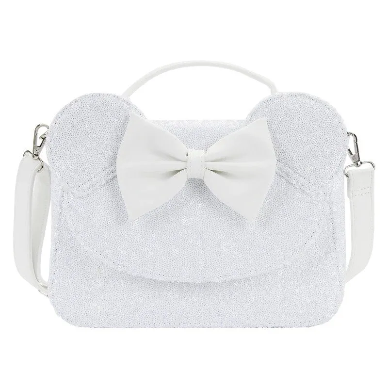 Loungefly x Disney Minnie Mouse Sequin Wedding Crossbody Bag