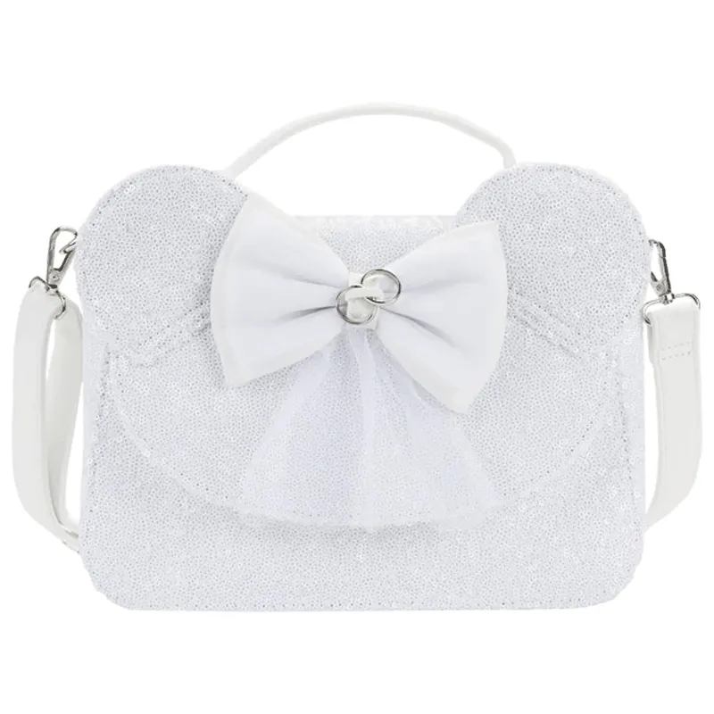 Loungefly x Disney Minnie Mouse Sequin Wedding Crossbody Bag