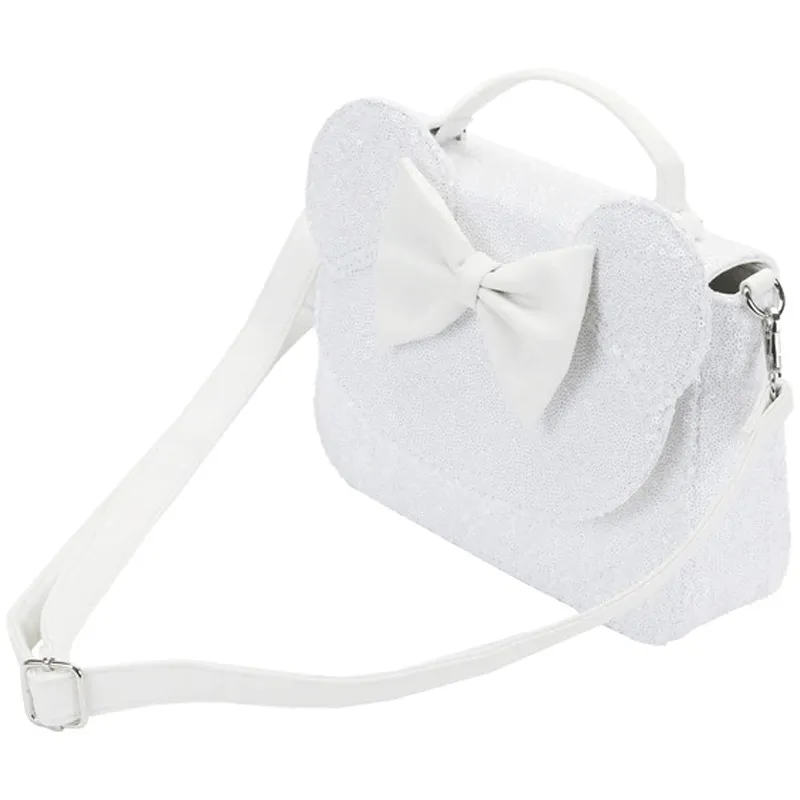 Loungefly x Disney Minnie Mouse Sequin Wedding Crossbody Bag