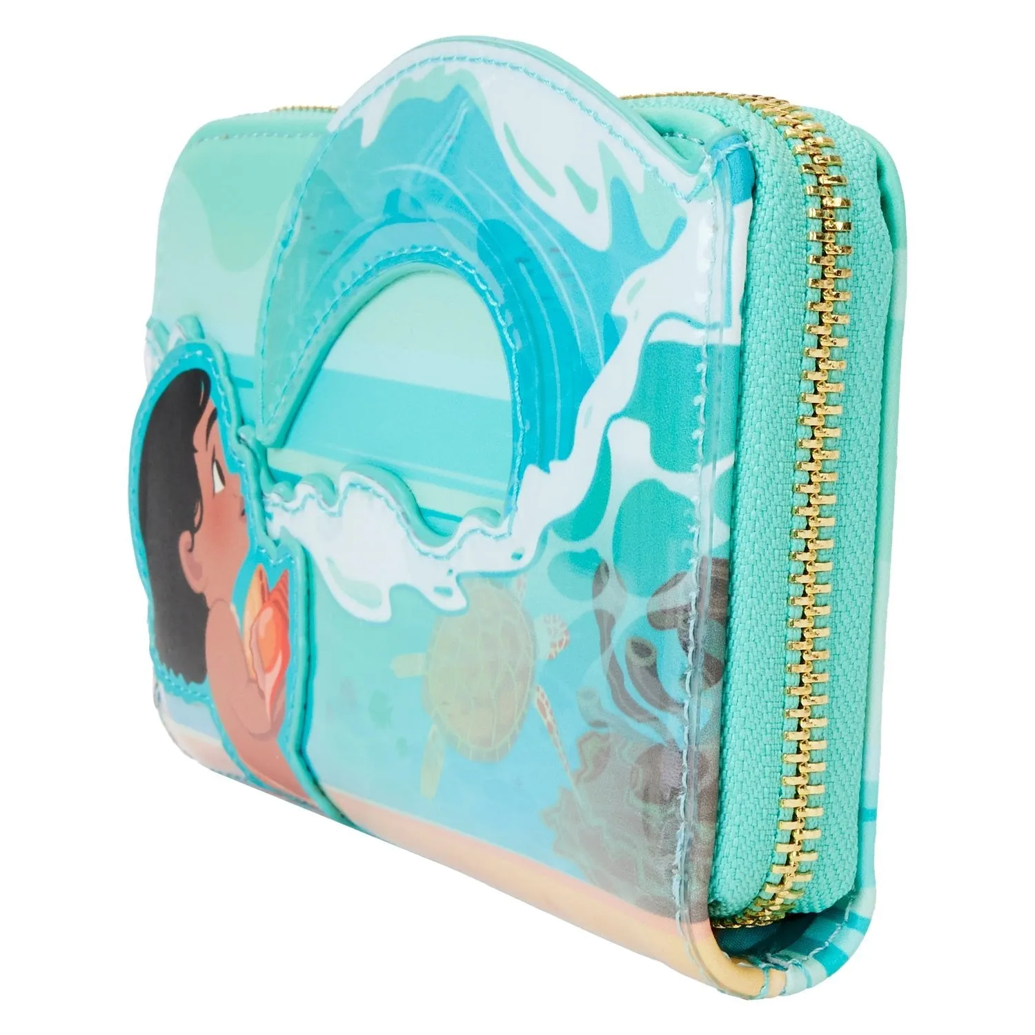Loungefly x Disney Moana Ocean Waves Zip Around Wallet