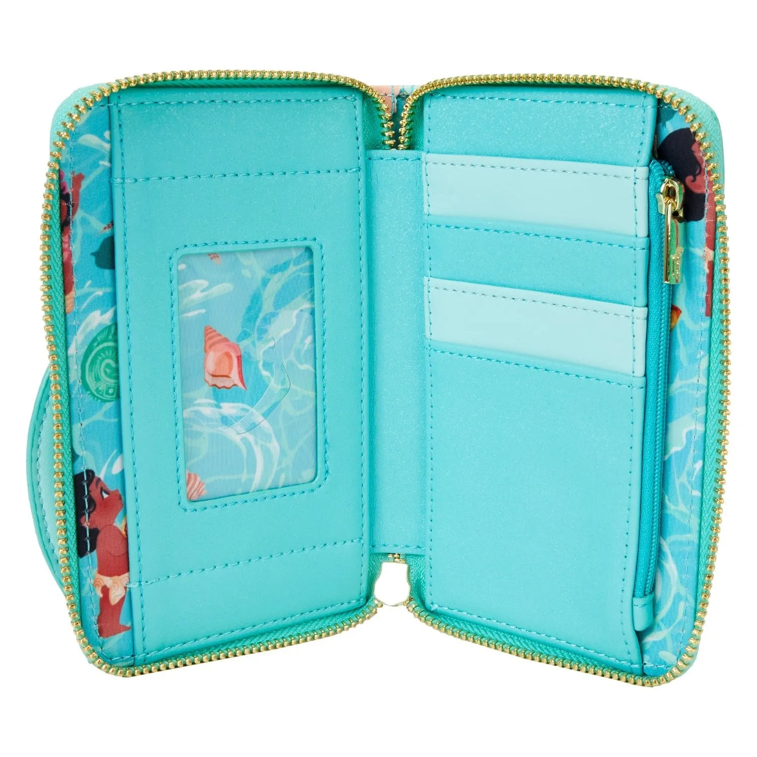Loungefly x Disney Moana Ocean Waves Zip Around Wallet
