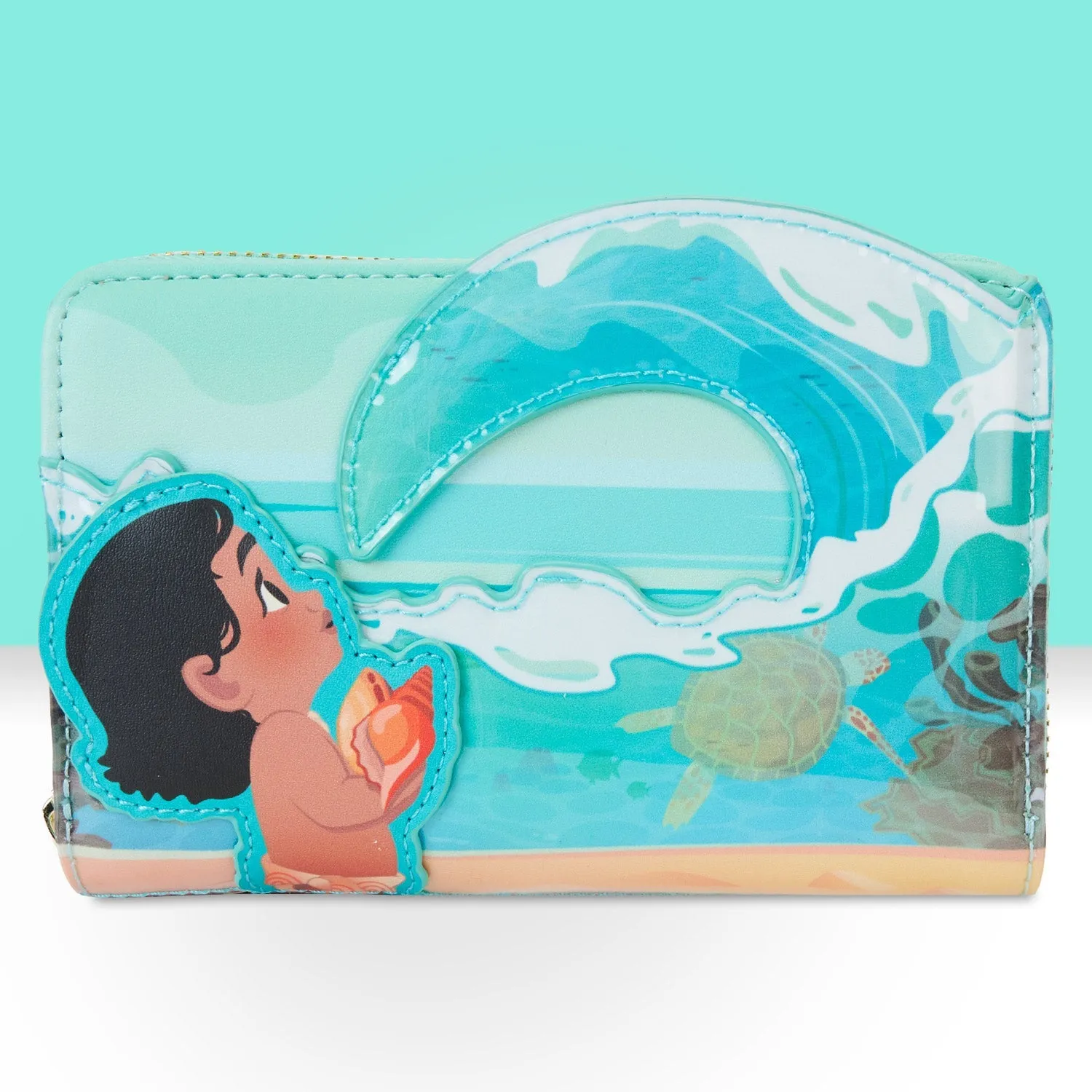 Loungefly x Disney Moana Ocean Waves Zip Around Wallet