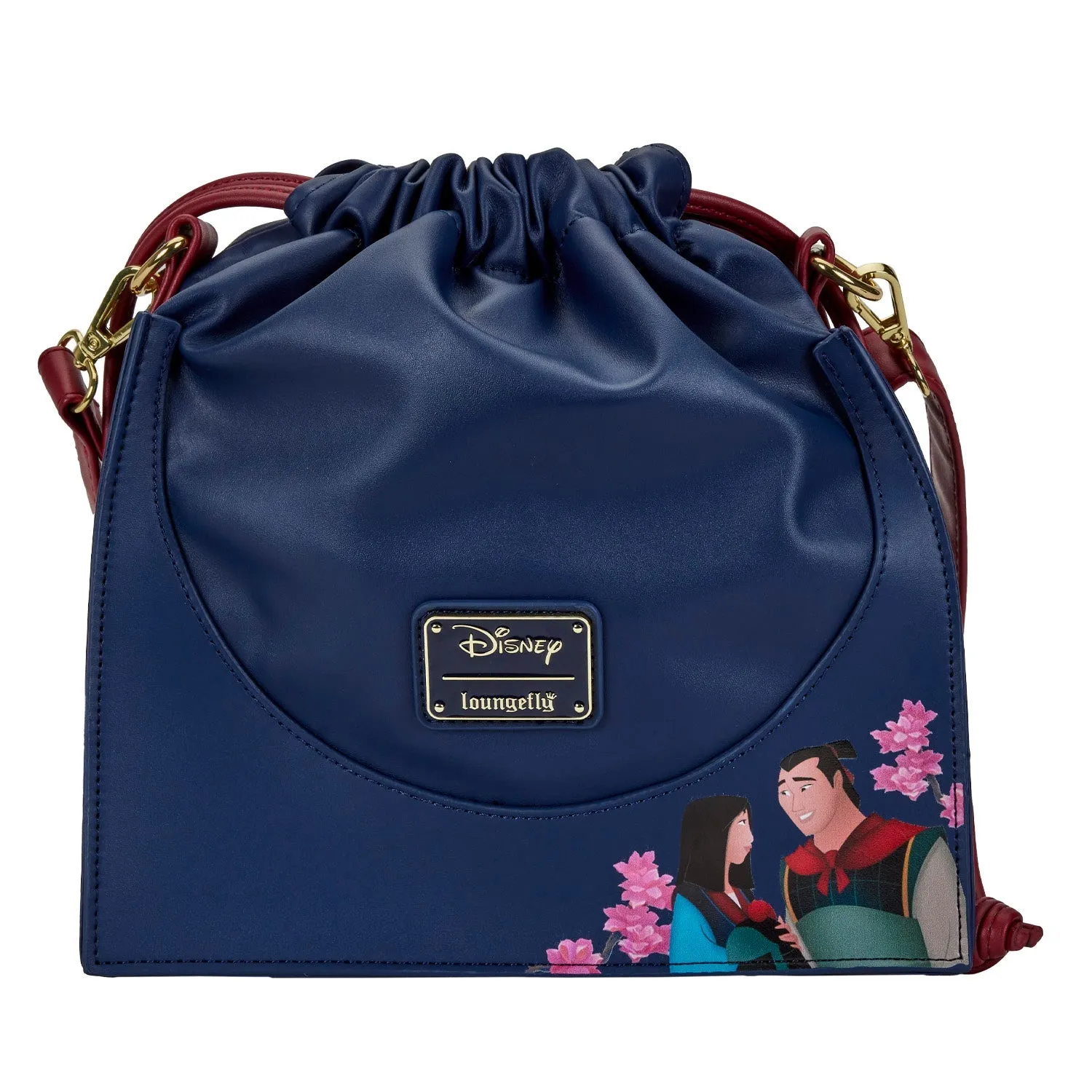 Loungefly x Disney Mulan Castle Cinch Sack Crossbody Bag