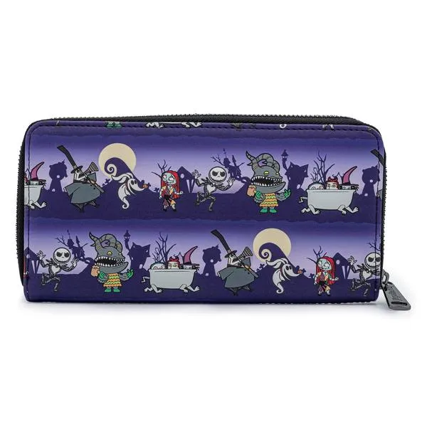 Loungefly x Disney Nightmare Before Christmas All Over Print Purse