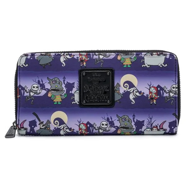 Loungefly x Disney Nightmare Before Christmas All Over Print Purse