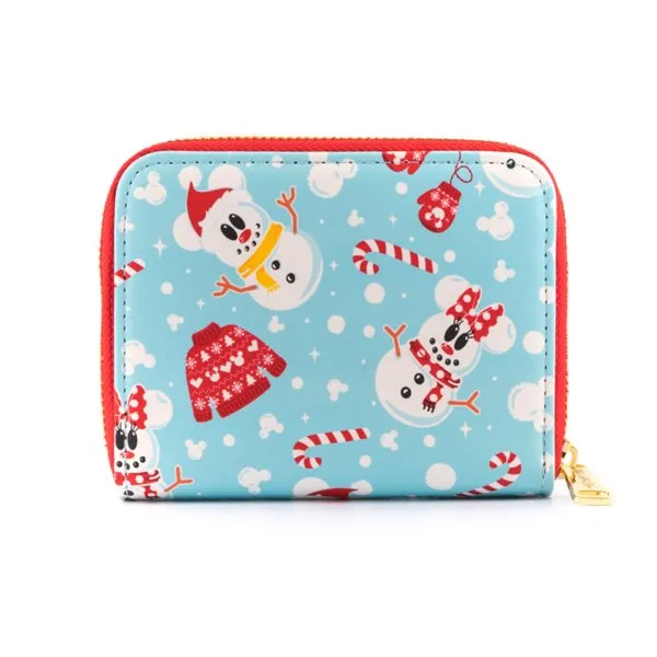 Loungefly x Disney Snowman Mickey and Minnie Mouse Christmas Scene Purse
