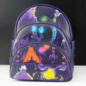 Loungefly x Disney Villains in the Dark Triple Pocket Mini Backpack