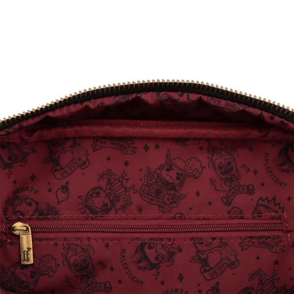 Loungefly x Disney Villains Tattoo All Over Print Crossbody Bag