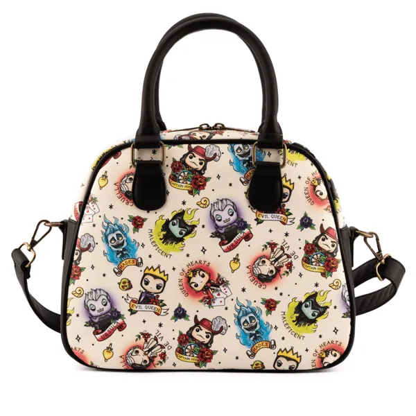 Loungefly x Disney Villains Tattoo All Over Print Crossbody Bag