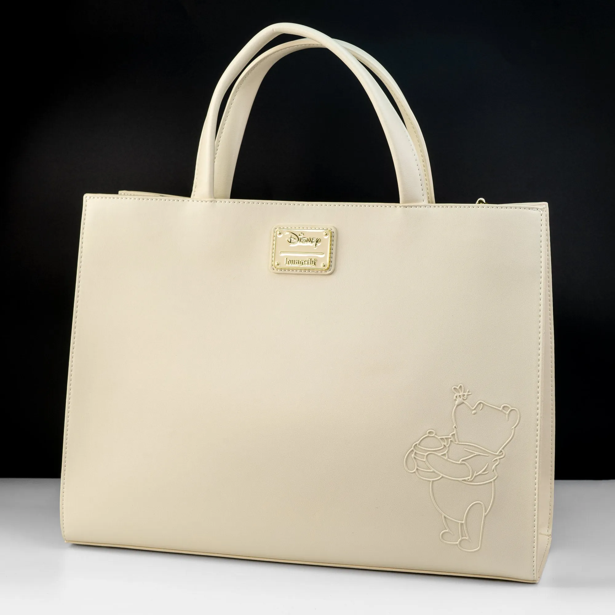Loungefly x Disney Winnie the Pooh Minimal Cream Crossbody Tote Handbag
