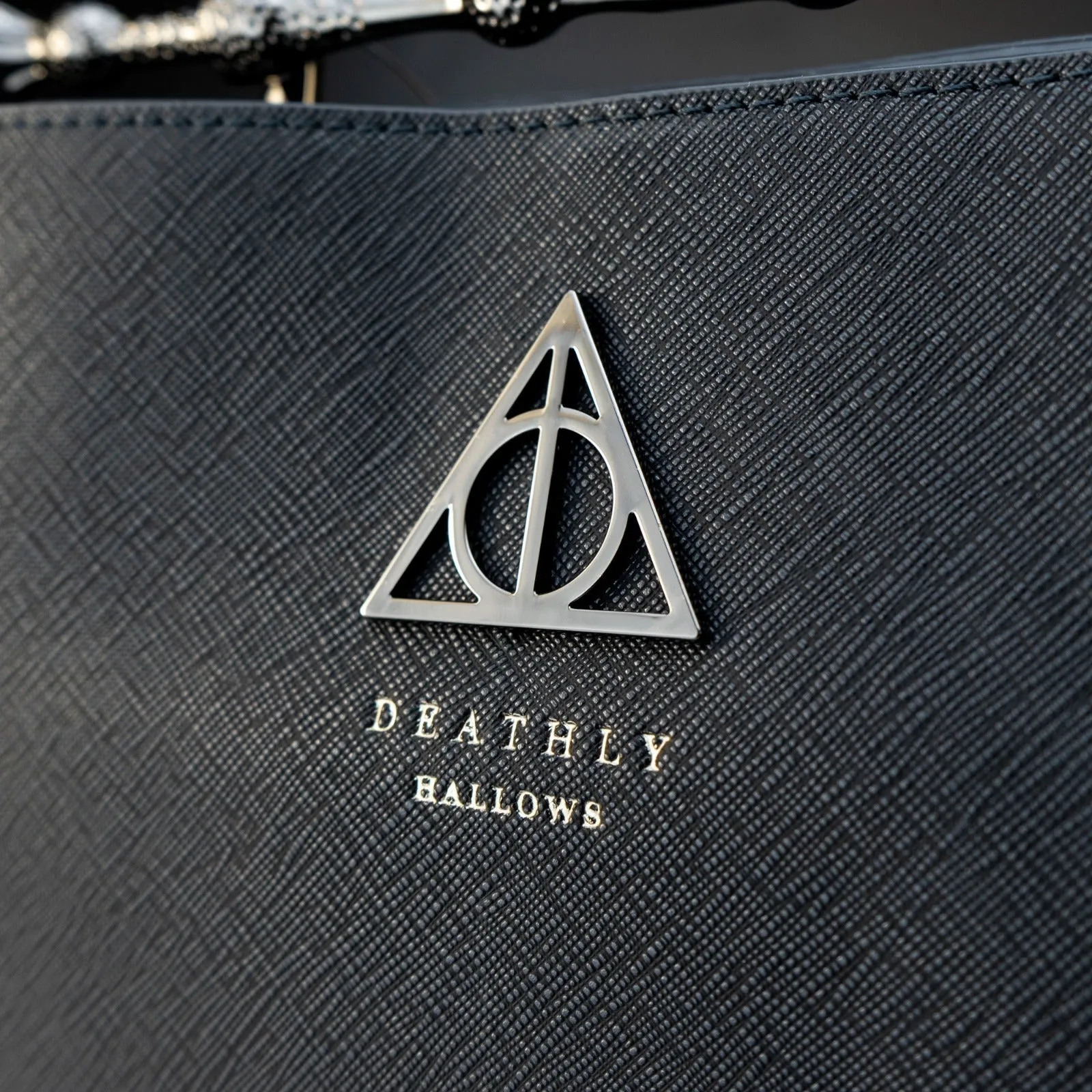 Loungefly x Harry Potter Black Saffiano Elder Wand Crossbody Handbag