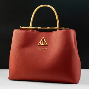 Loungefly x Harry Potter House Gryffindor Red Saffiano Elder Wand Crossbody Handbag