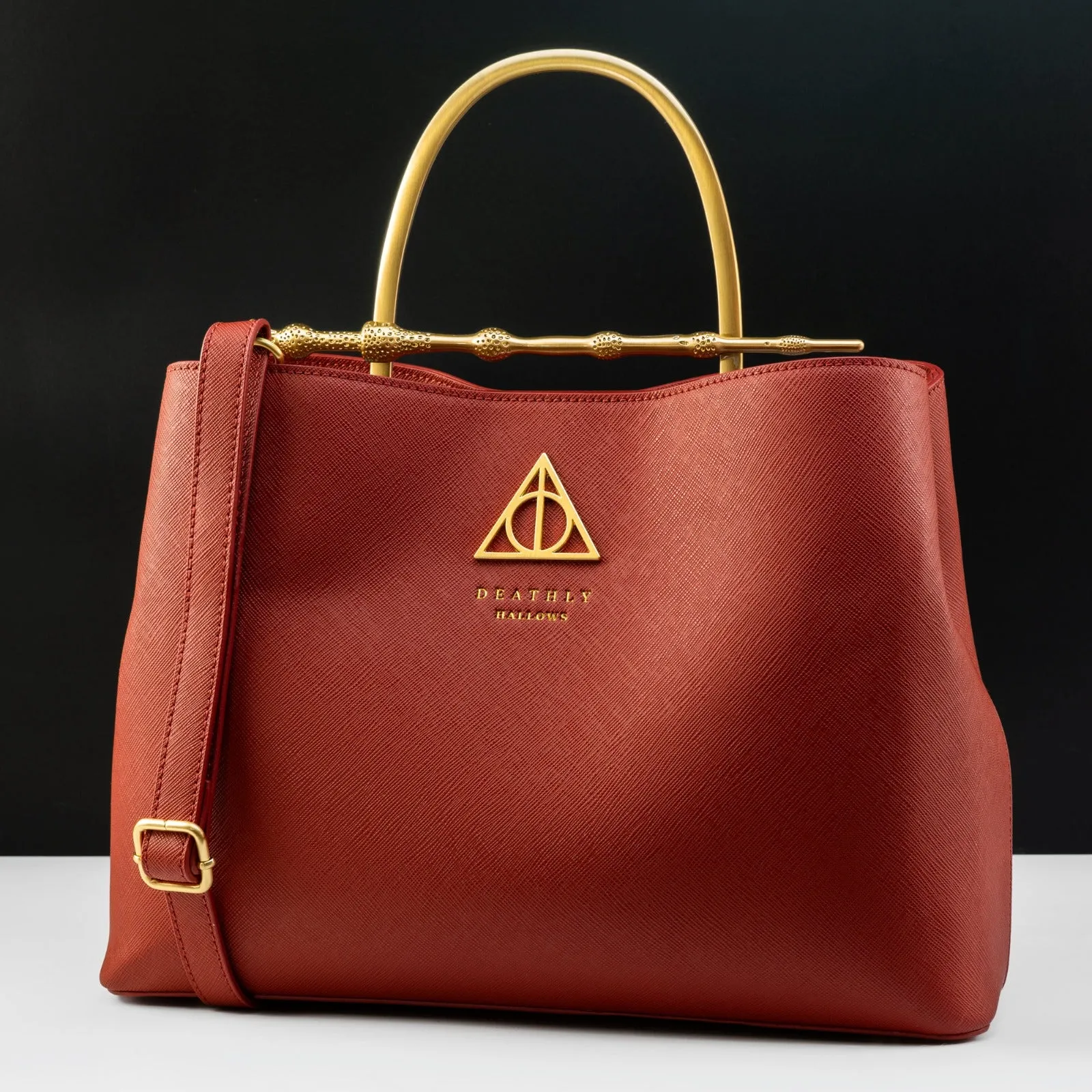 Loungefly x Harry Potter House Gryffindor Red Saffiano Elder Wand Crossbody Handbag