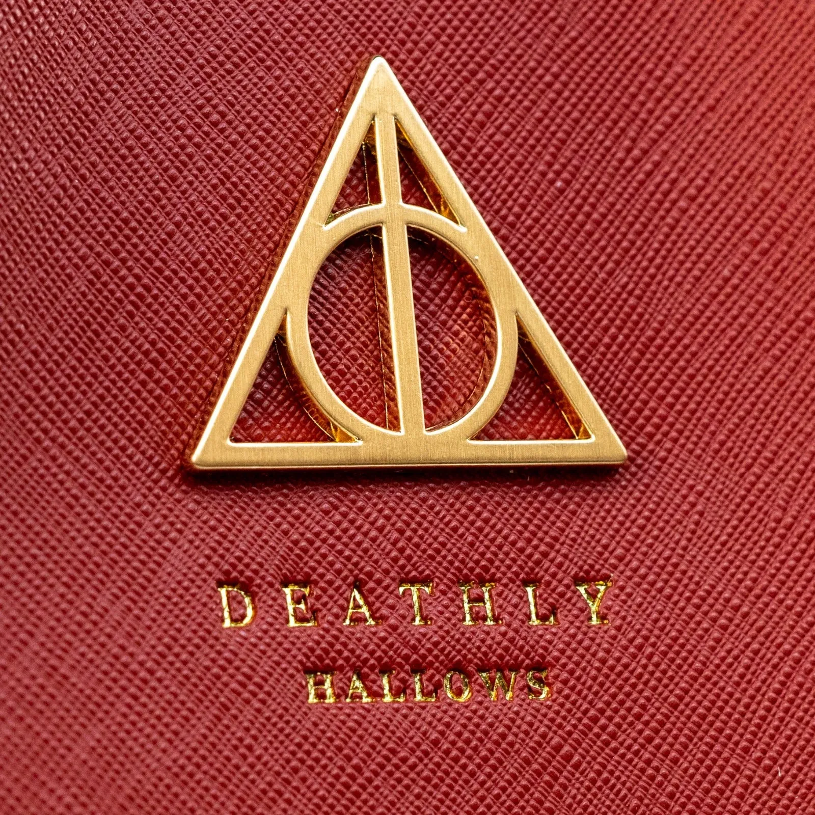 Loungefly x Harry Potter House Gryffindor Red Saffiano Elder Wand Crossbody Handbag