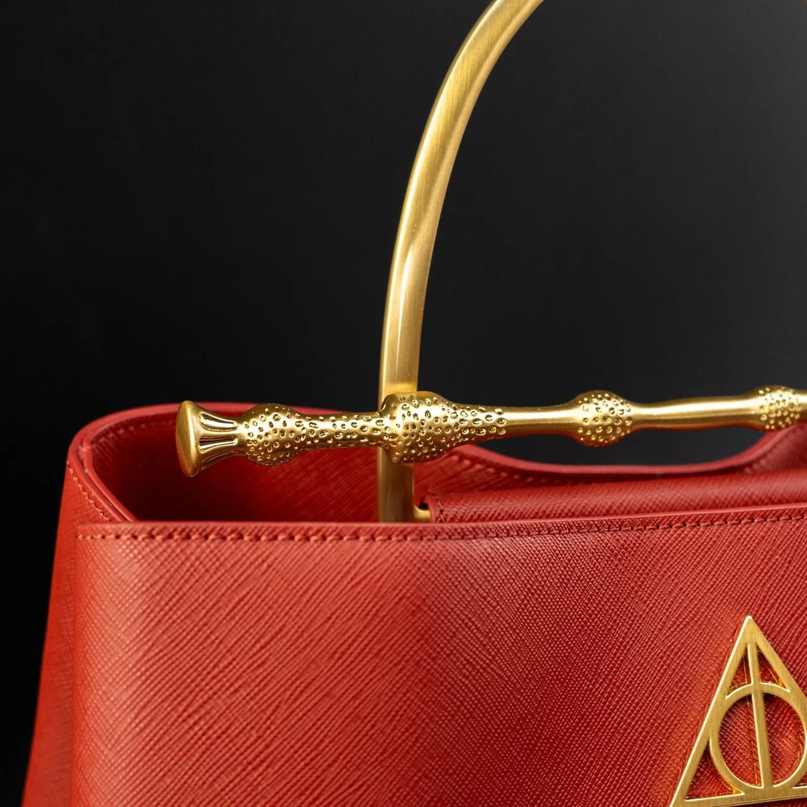 Loungefly x Harry Potter House Gryffindor Red Saffiano Elder Wand Crossbody Handbag