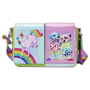 Loungefly x Lisa Frank Glitter Colour Block Crossbody Bag