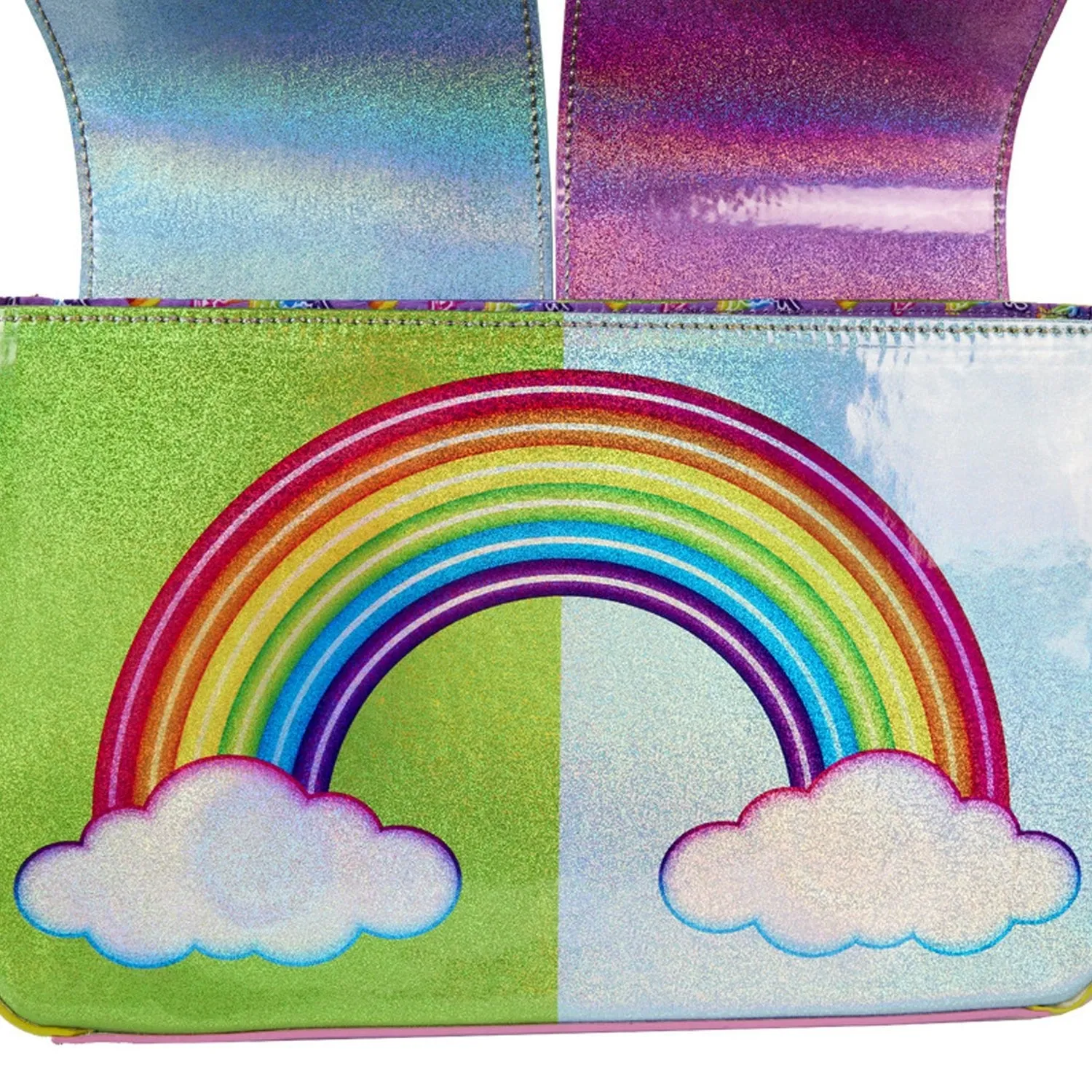 Loungefly x Lisa Frank Glitter Colour Block Crossbody Bag