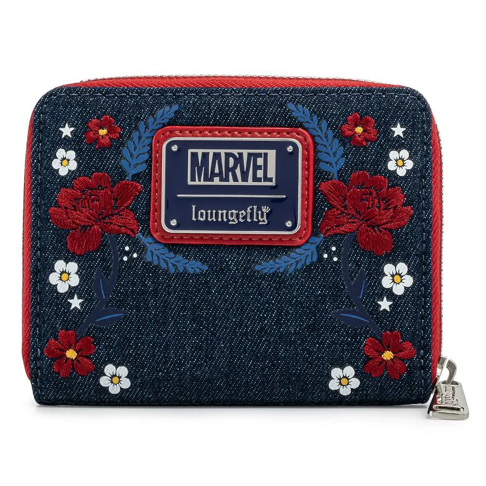 Loungefly x Marvel Captain America 80th Anniversary Floral Shield Purse