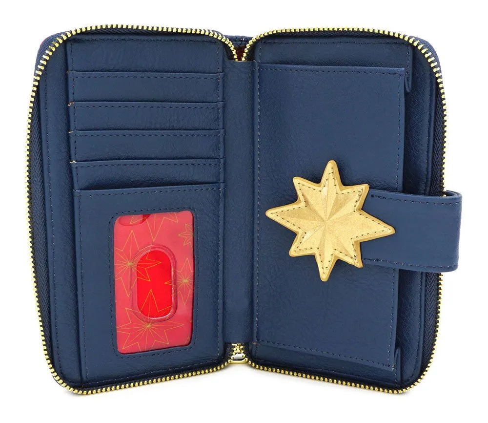 Loungefly x Marvel Captain Marvel Zip Around Purse