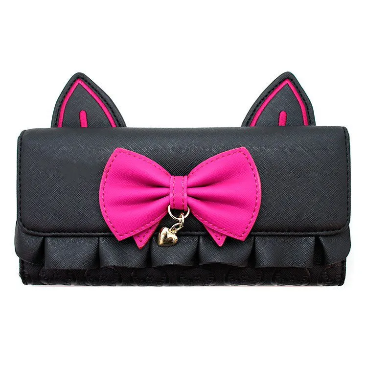 Loungefly x Overwatch D.VA Black Cat Zip-Around Purse