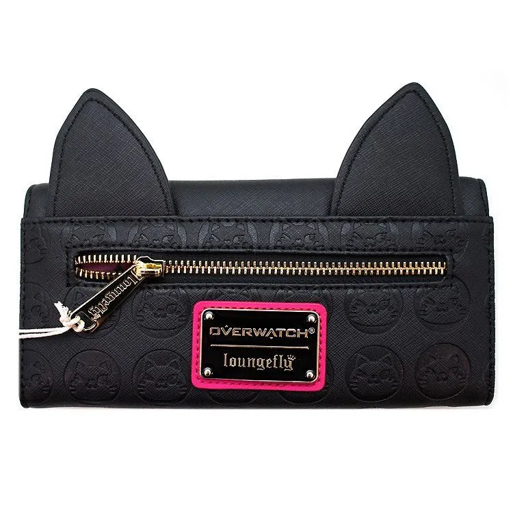 Loungefly x Overwatch D.VA Black Cat Zip-Around Purse