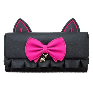 Loungefly x Overwatch D.VA Black Cat Zip-Around Purse