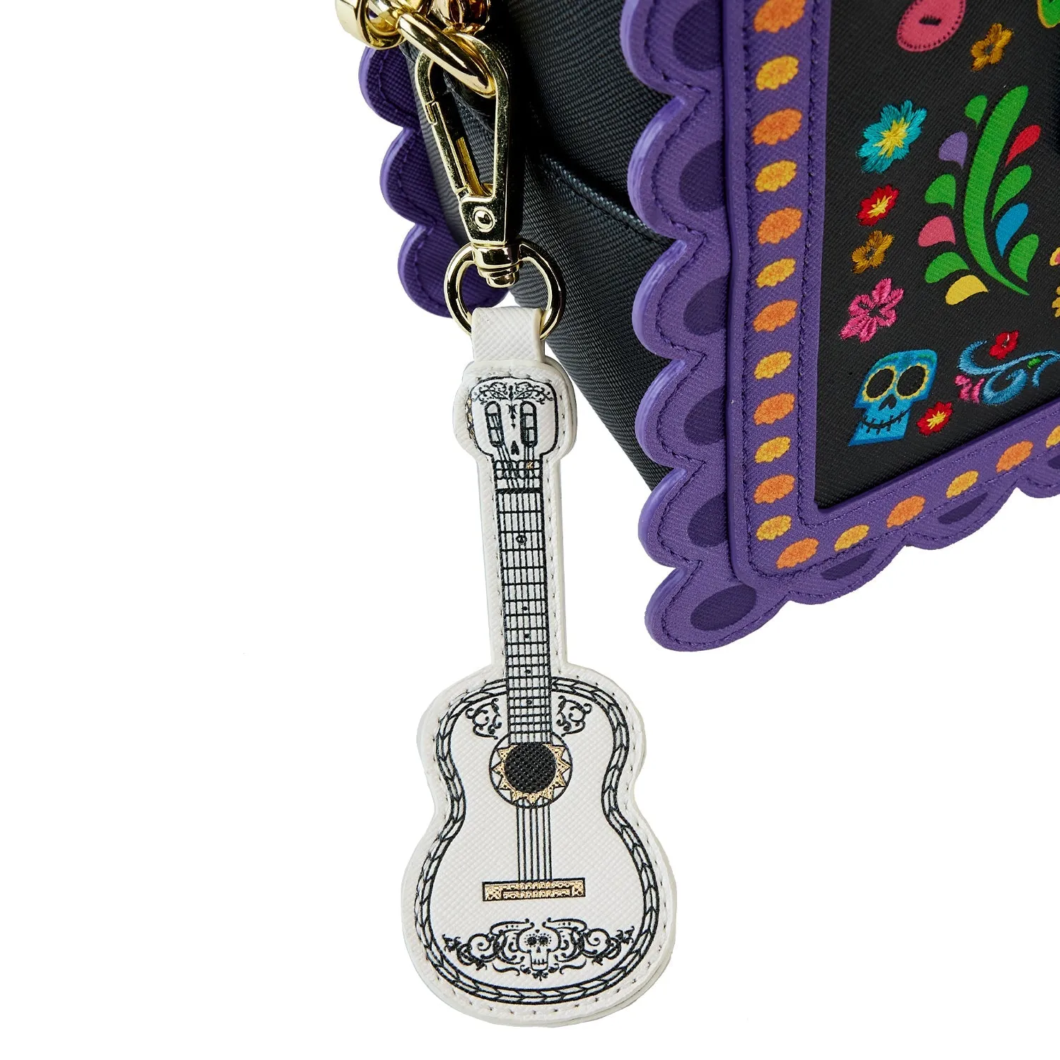 Loungefly x Pixar Coco Miguel Floral Skull  Crossbody Handbag
