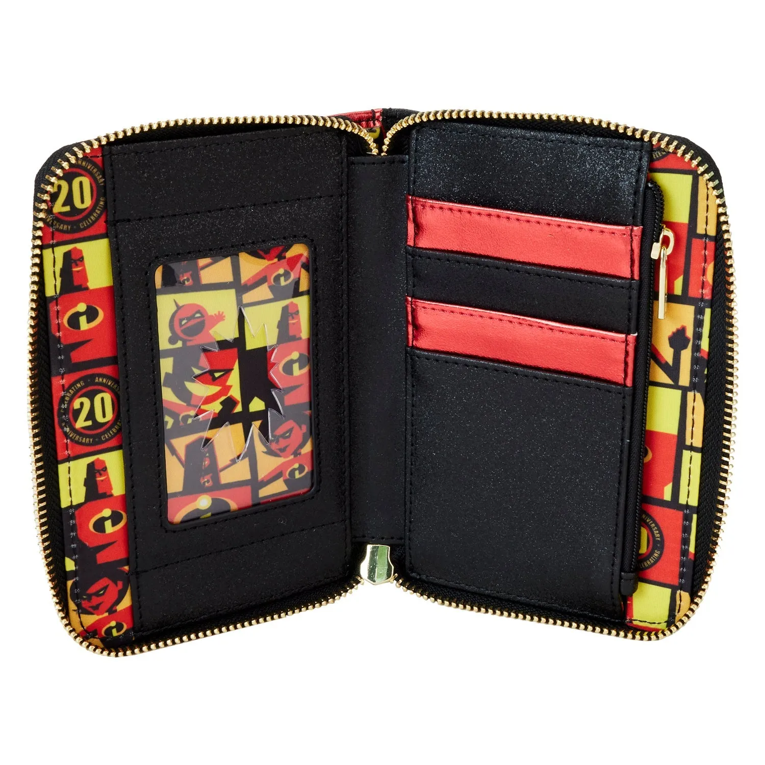 Loungefly x Pixar The Incredibles 20th Anniversary Metallic Cosplay Zip Around Wallet