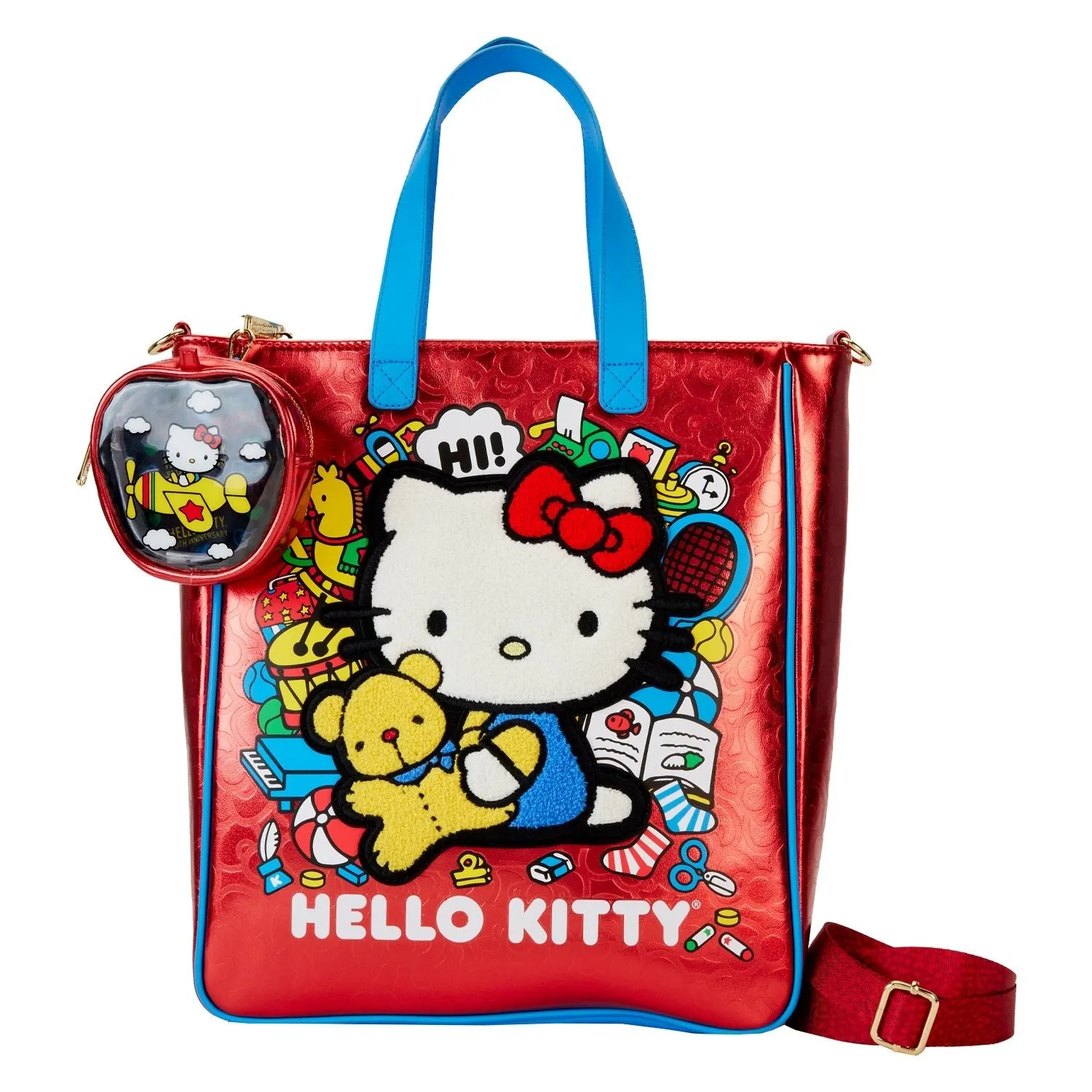 Loungefly x Sanrio Hello Kitty 50th Anniversary Metallic Tote Bag