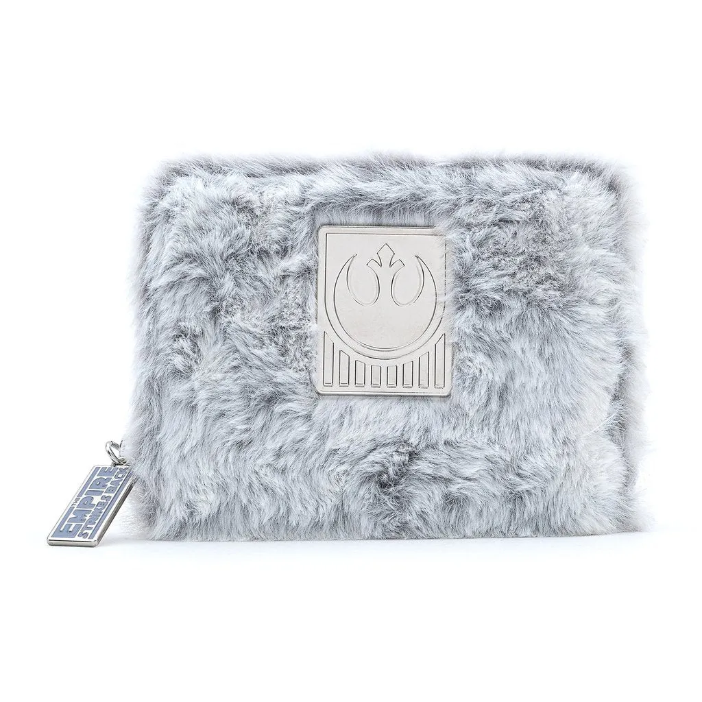 Loungefly X Star Wars Empire Strikes Back 40th Anniversary Hoth Sherpa Zip Around Purse