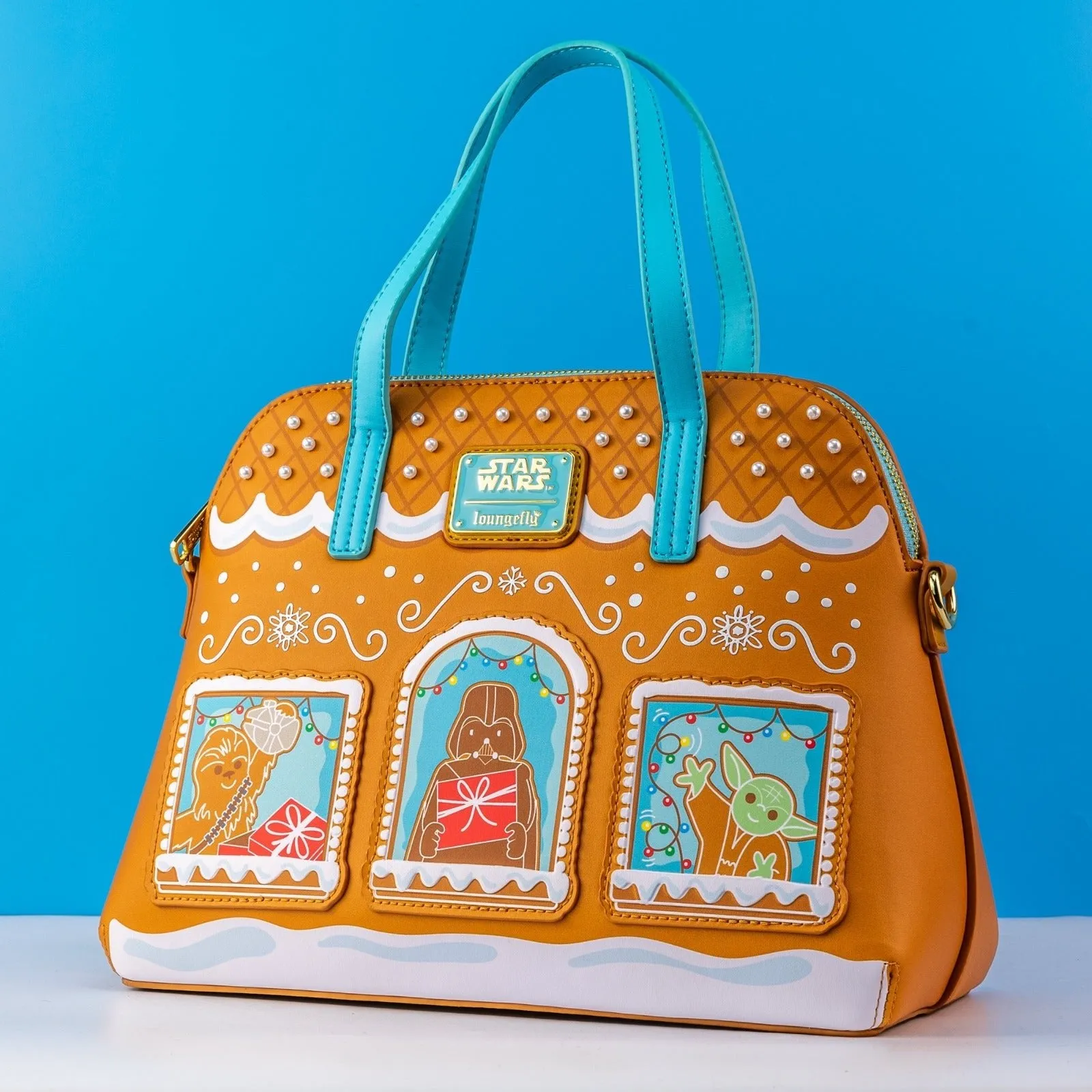 Loungefly x Star Wars Festive Gingerbread House Crossbody Bag