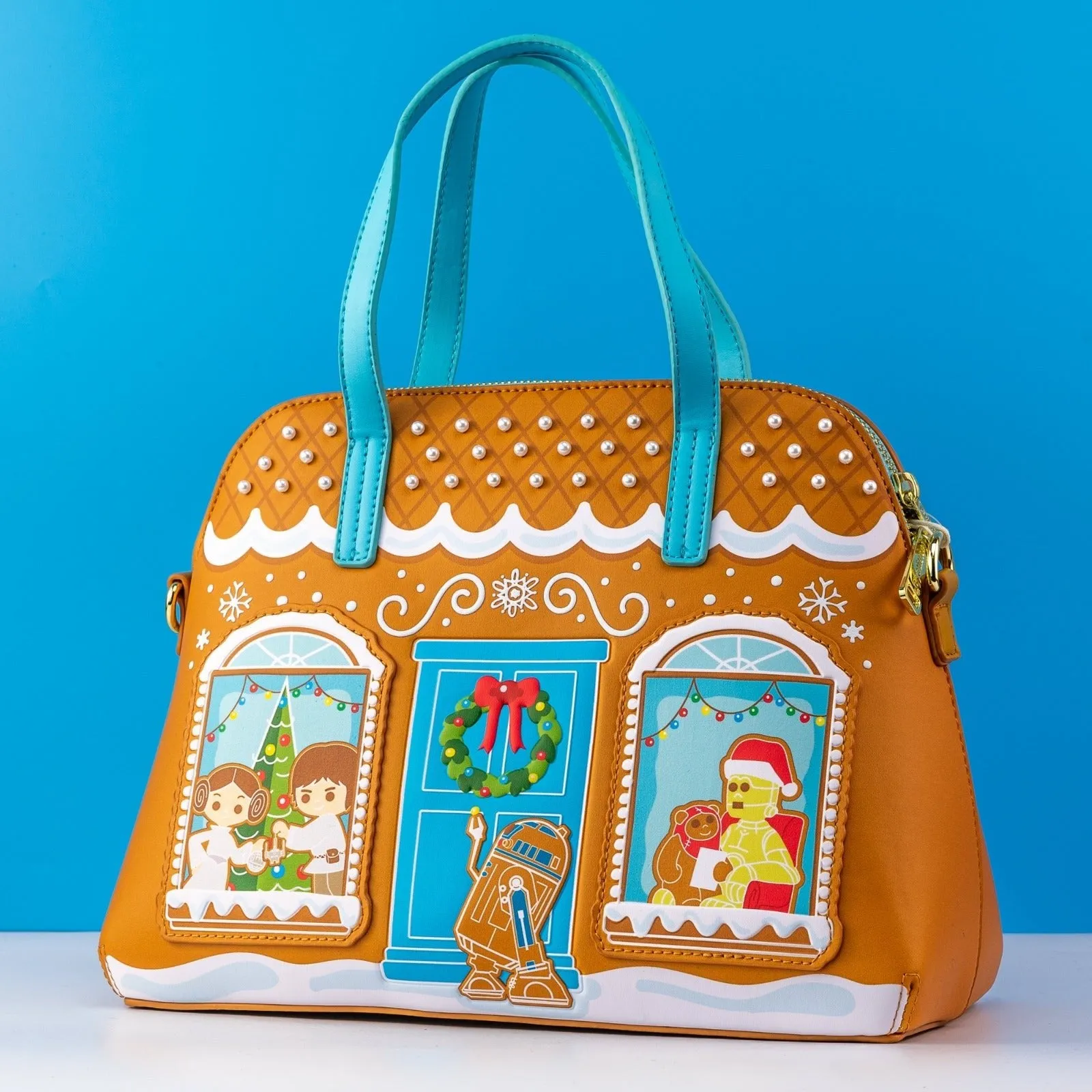 Loungefly x Star Wars Festive Gingerbread House Crossbody Bag