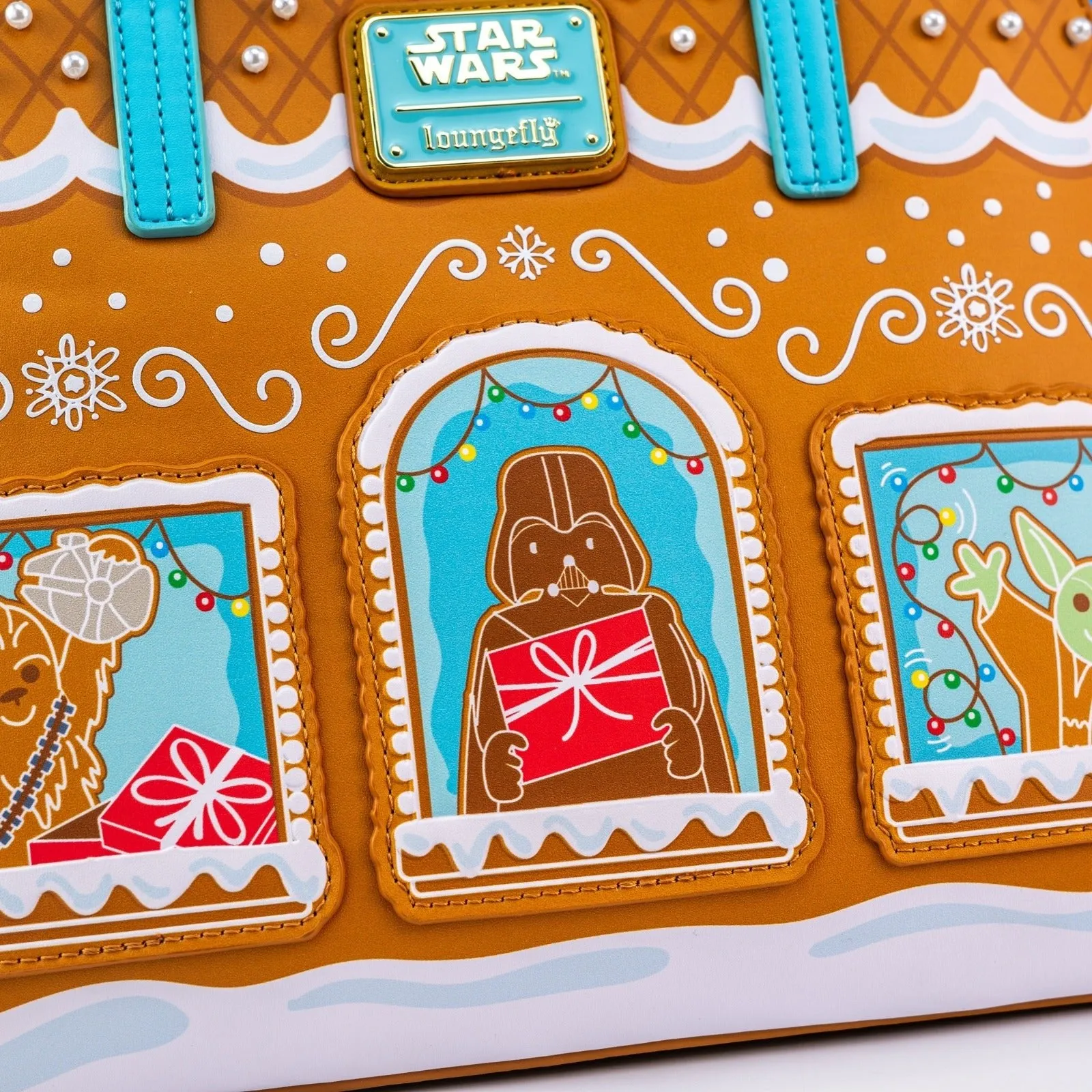 Loungefly x Star Wars Festive Gingerbread House Crossbody Bag