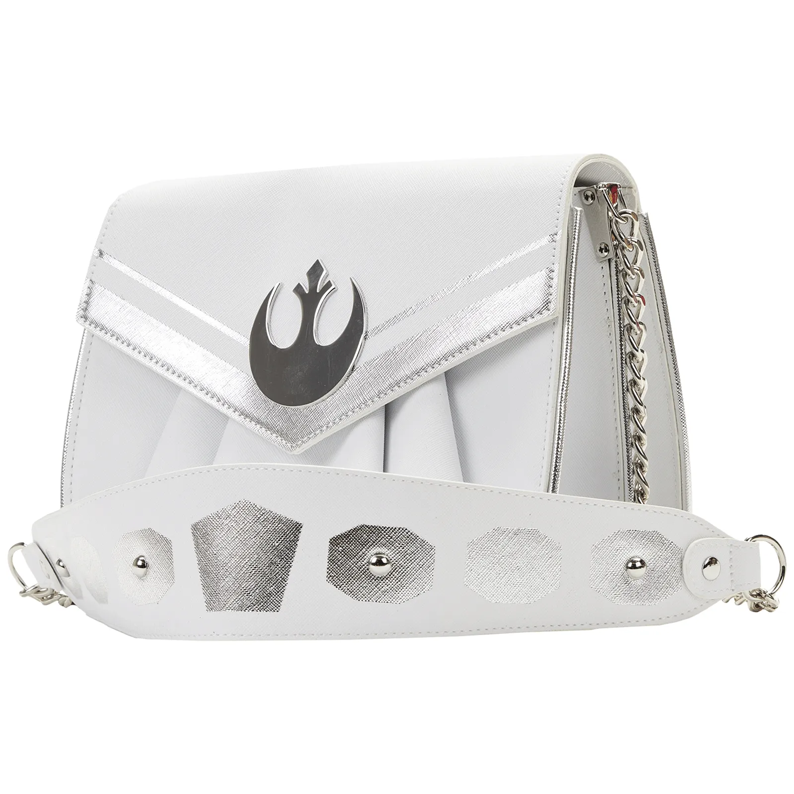 Loungefly x Star Wars Princess Leia White Cosplay Chain Strap Crossbody Bag