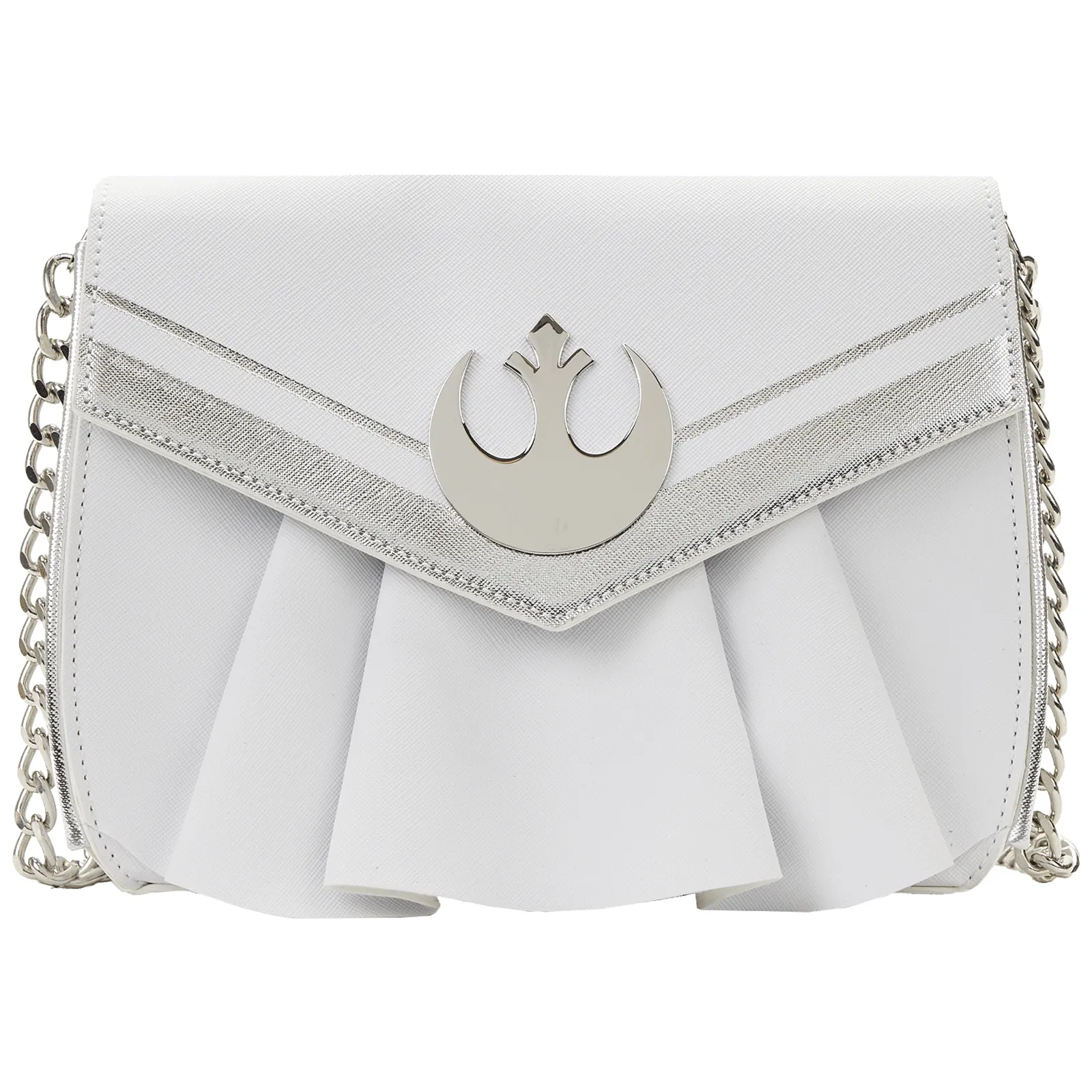 Loungefly x Star Wars Princess Leia White Cosplay Chain Strap Crossbody Bag