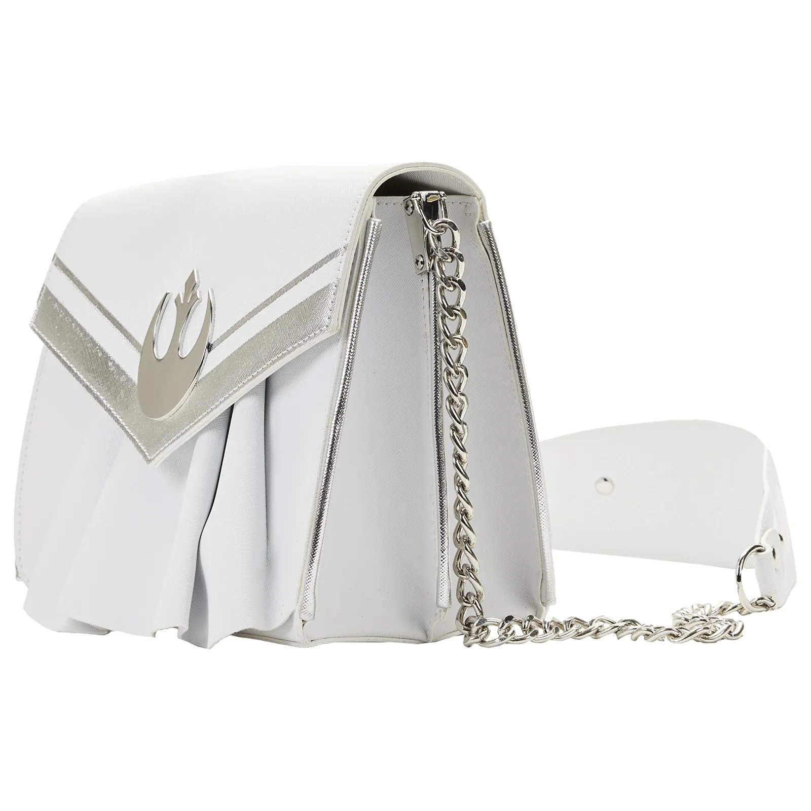 Loungefly x Star Wars Princess Leia White Cosplay Chain Strap Crossbody Bag