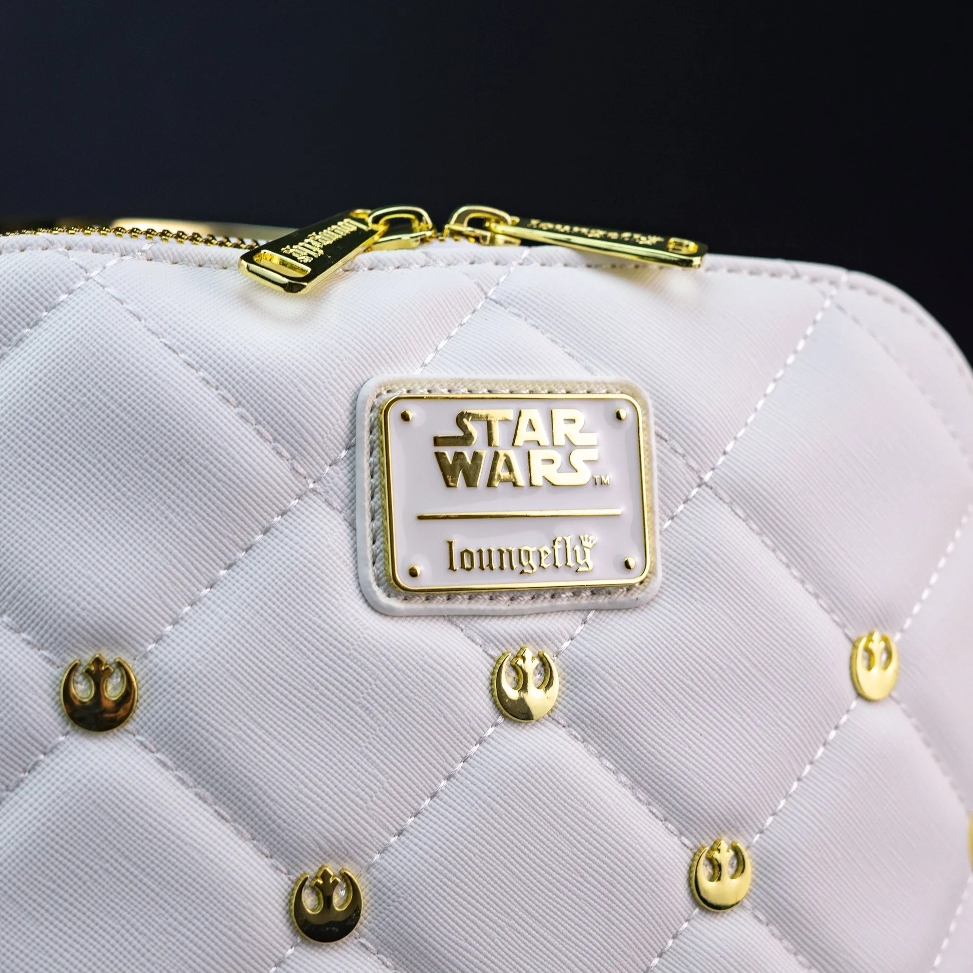 Loungefly x Star Wars White Gold Rebel Hardware Mini Backpack