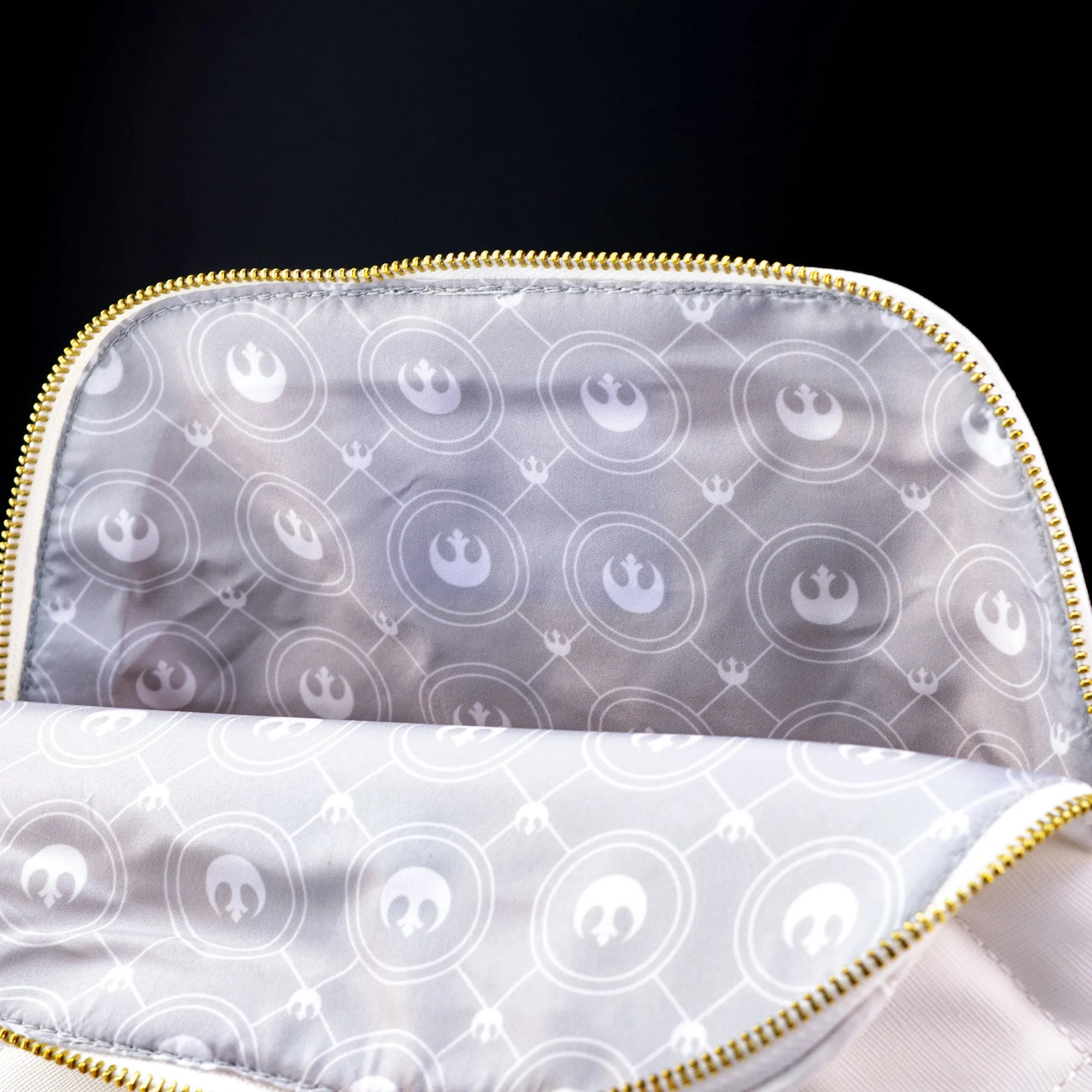 Loungefly x Star Wars White Gold Rebel Hardware Mini Backpack