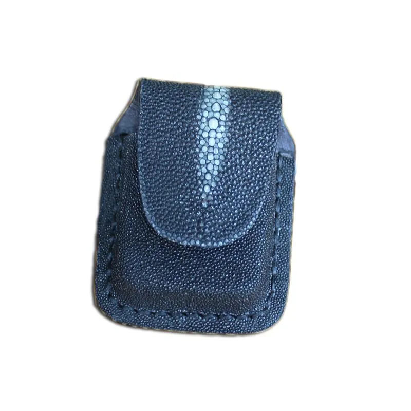 Mens Black Leather Classic Zippo Lighter Handmade Case Zippo Lighter Holder with Belt Loop