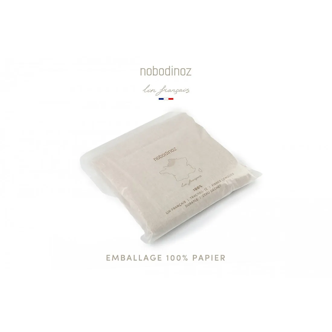nobodinoz Lin Franais Stroller Bag Greige