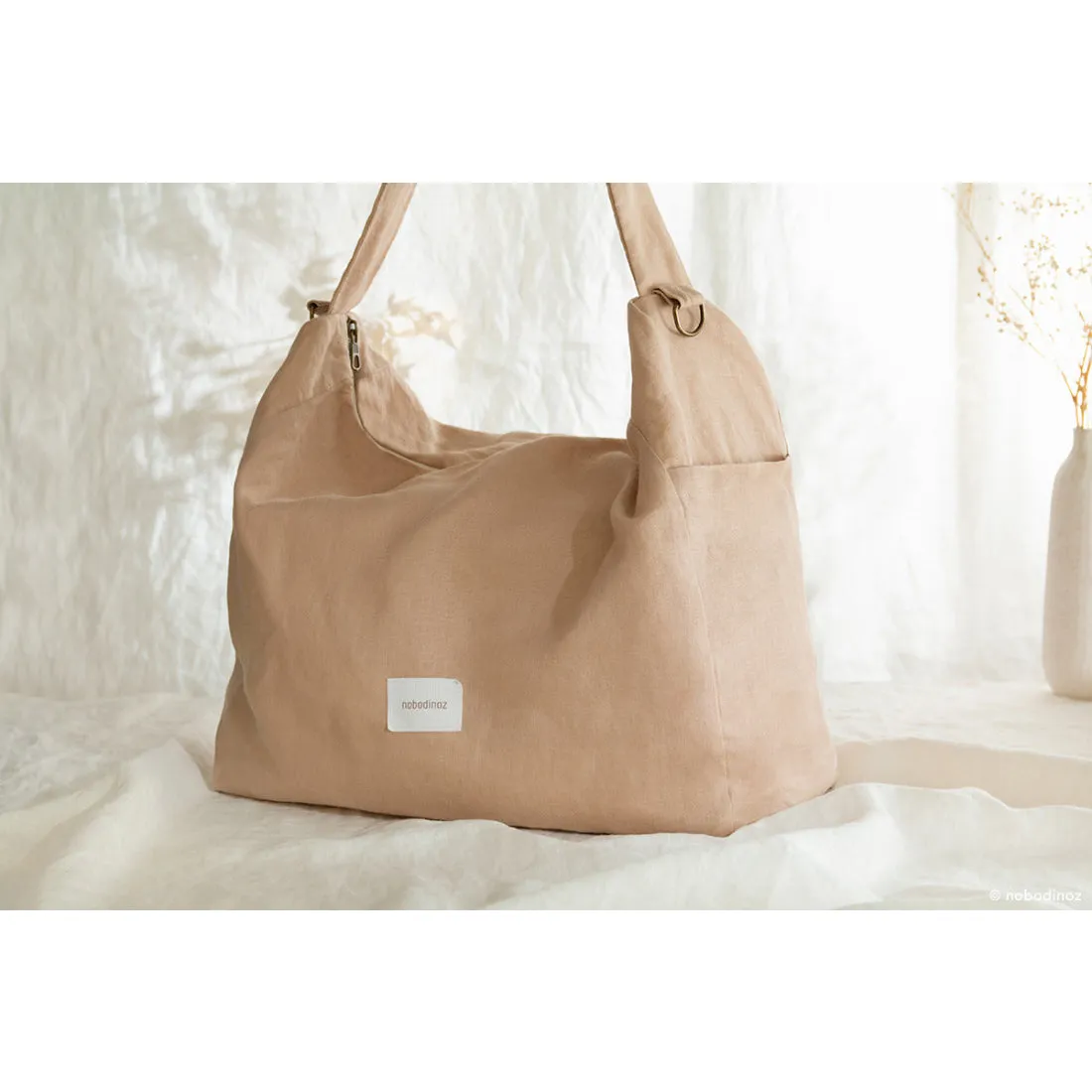 nobodinoz Lin Franais Stroller Bag Sand