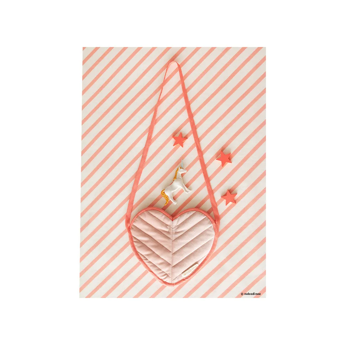 nobodinoz Love Velvet Mini Bag Bloom Pink
